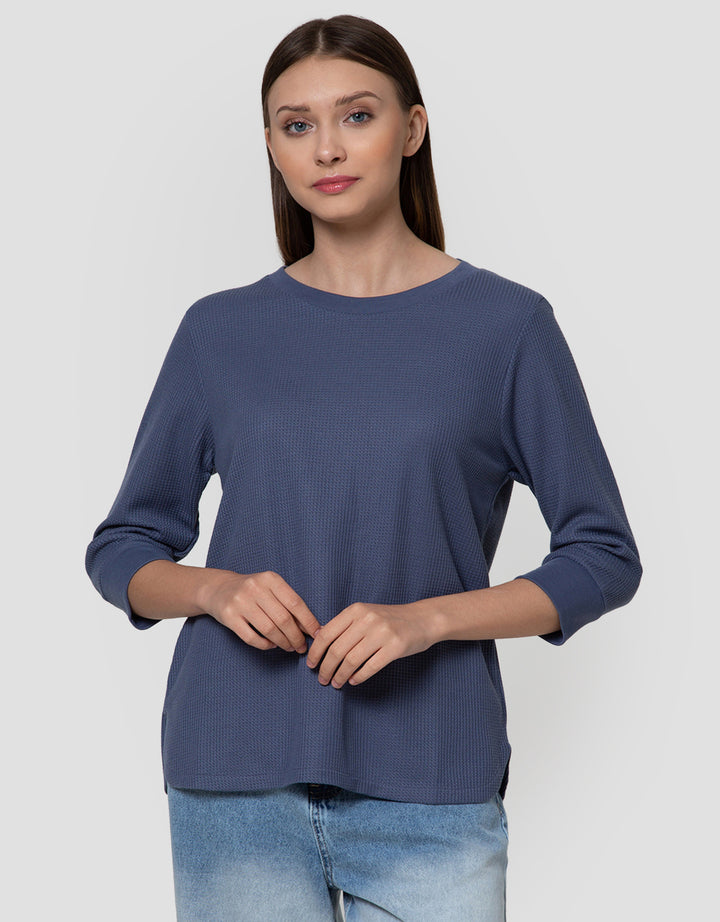 Connexion Waffle Plain Kaos Wanita