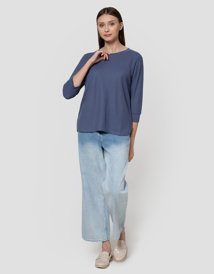 Connexion Waffle Plain Kaos Wanita