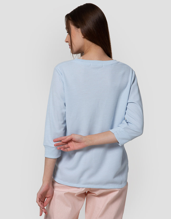 Connexion Waffle Plain Kaos Wanita