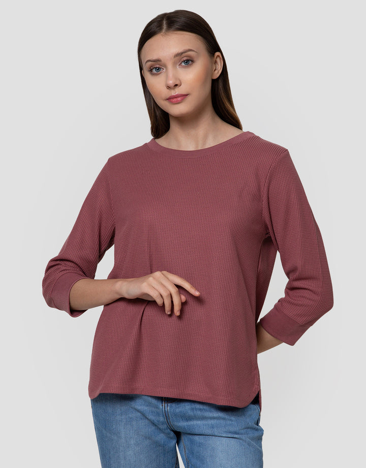 Connexion Waffle Plain Kaos Wanita