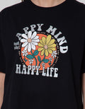Nevada Short Sleeve T-Shirt Boxy Happy Mind Happy Life
