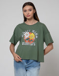 Nevada Short Sleeve T-Shirt Boxy Happy Mind Happy Life