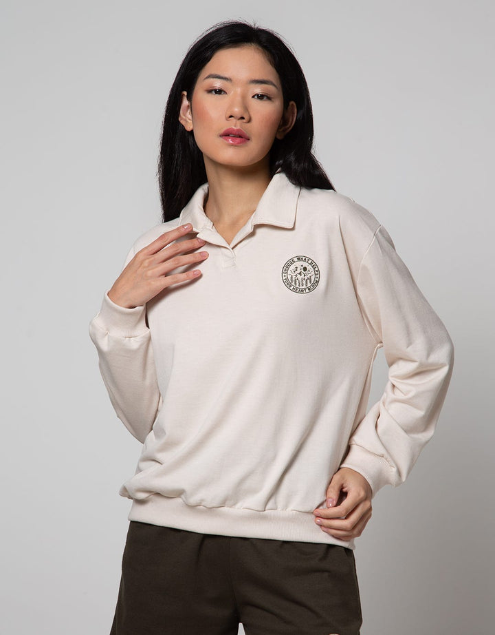 Nevada Solid Polo Neck Sweater Wanita
