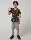 Little M Dino Dino Kaos Anak Laki-laki