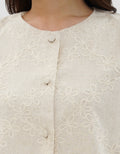 CONNEXION VEST TOP LINEN BLOUSE WANITA