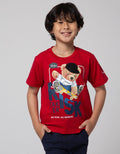 Little M Short Sleeve T-Shirt Bear Aplikasi Topi
