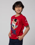 Little M Short Sleeve T-Shirt Bear Aplikasi Topi