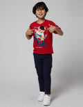 Little M Short Sleeve T-Shirt Bear Aplikasi Topi