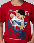 Little M Short Sleeve T-Shirt Bear Aplikasi Topi