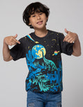 Little M Short Sleeve T-Shirt Dino Planet Glow In The Dark