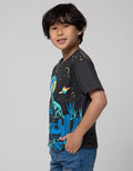 Little M Short Sleeve T-Shirt Dino Planet Glow In The Dark