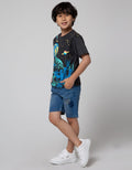 Little M Short Sleeve T-Shirt Dino Planet Glow In The Dark