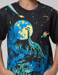 Little M Short Sleeve T-Shirt Dino Planet Glow In The Dark