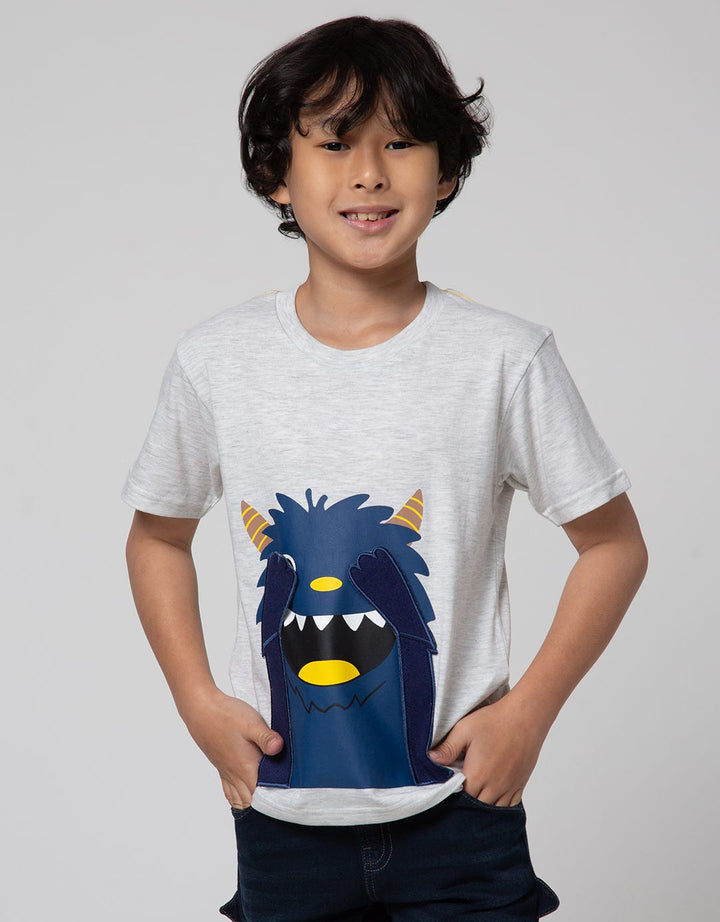 Little M Short Sleeve T-Shirt Monster Flip