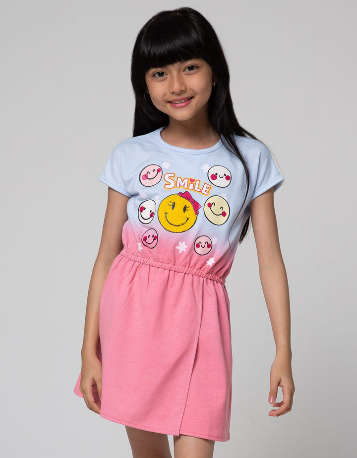 Little M Tie Dye Smile Dress for Girls