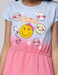 Little M Tie Dye Smile Dress for Girls