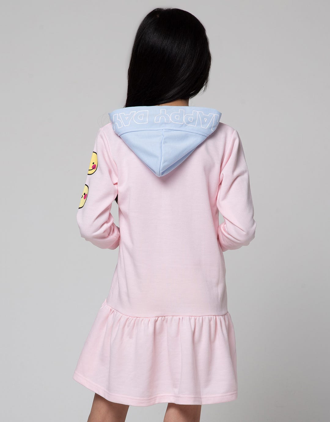 Little M Hoodie Smile Dress Anak Perempuan