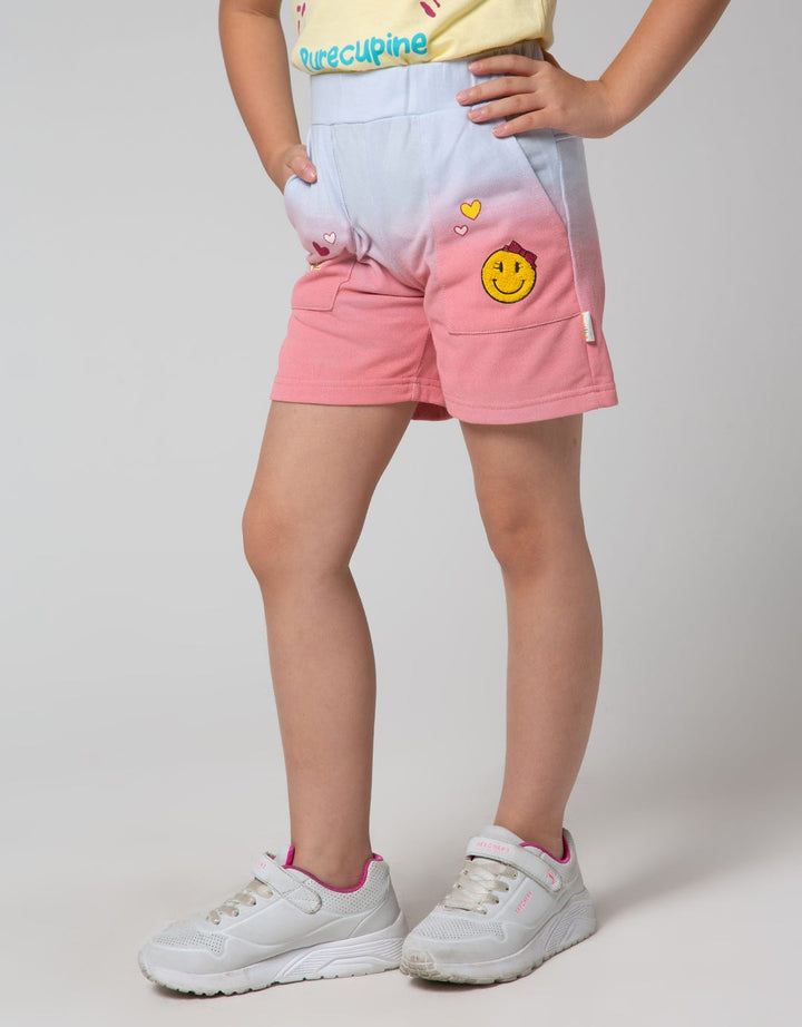 Little M Short Pants Knit Tie Dye Smile