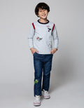 Little M Sweater Winner Kombinasi Manset Lengan
