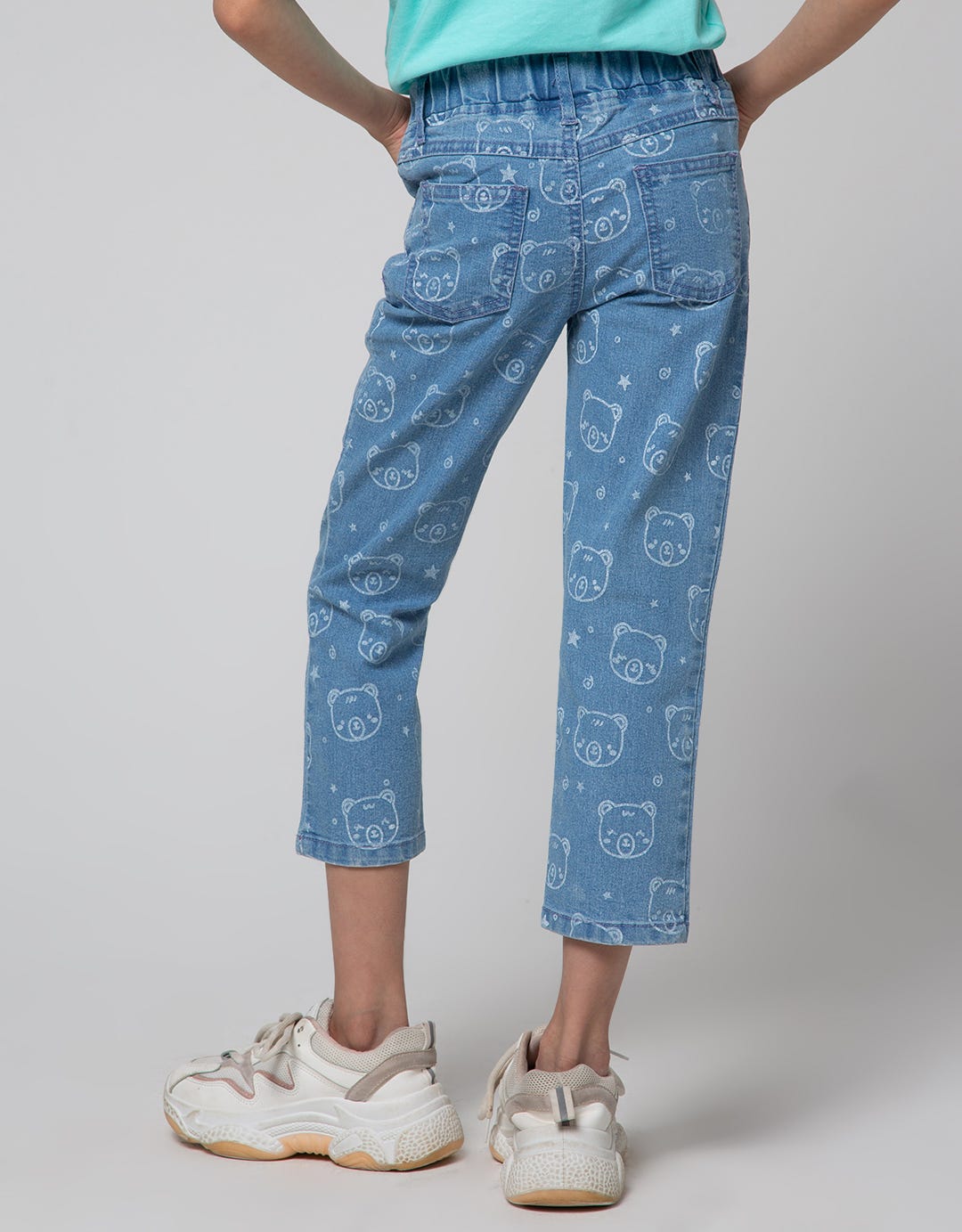 Little M Full Print Girls Jeggings