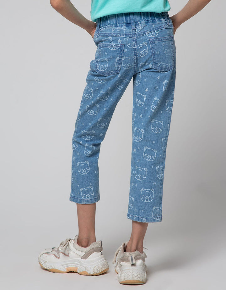 Little M Full Print Girls Jeggings