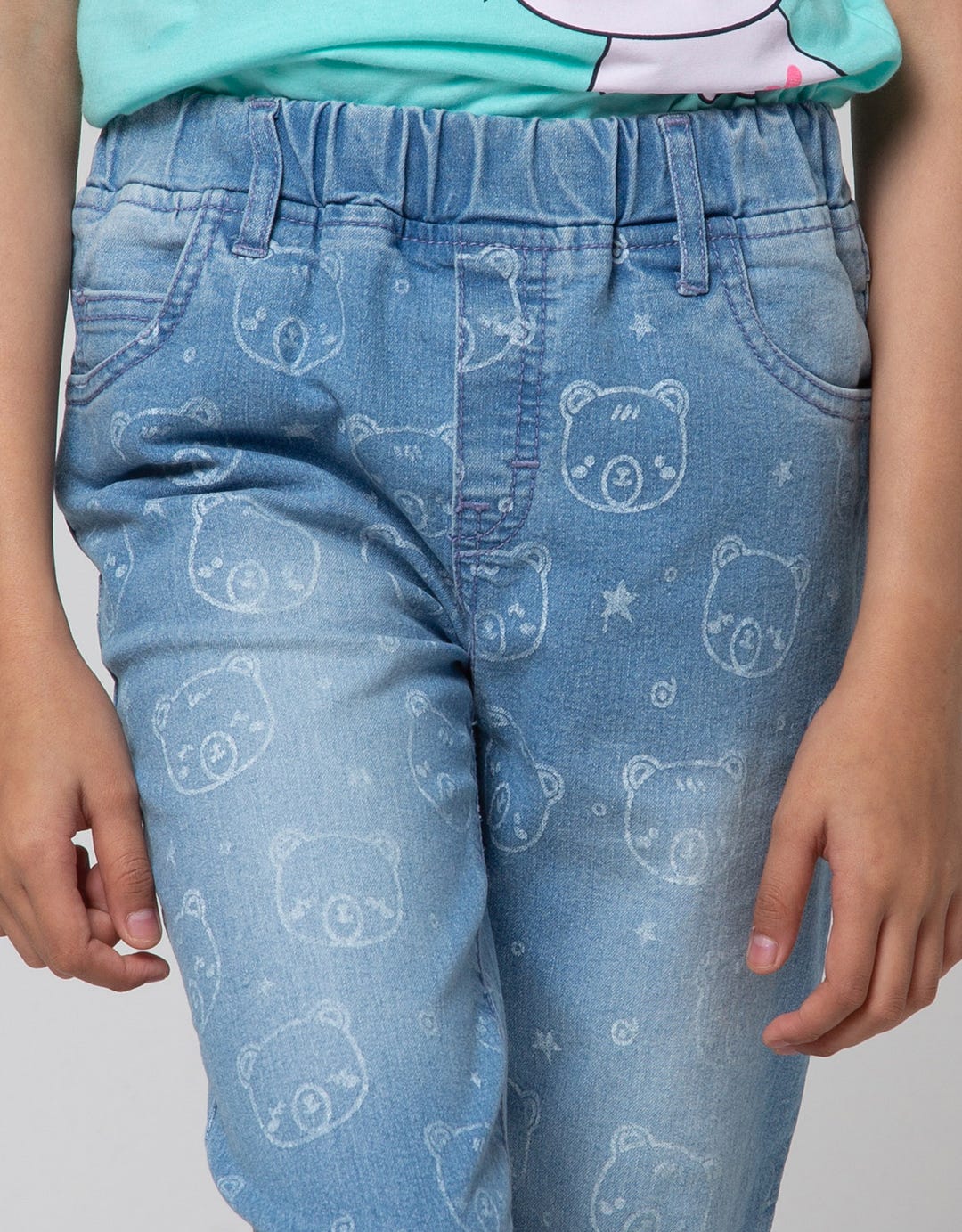 Little M Full Print Girls Jeggings