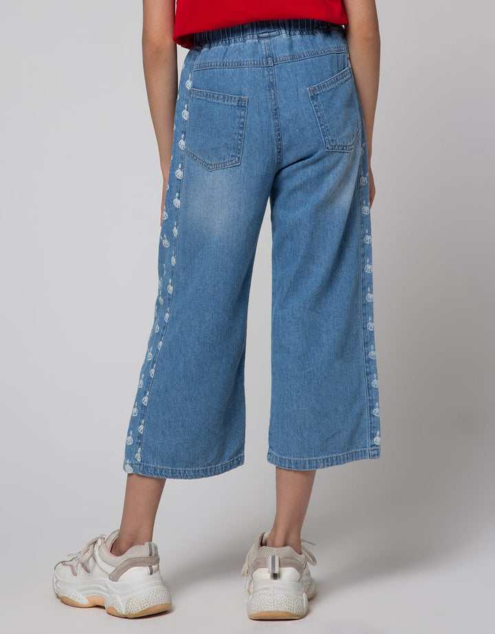 Little M Print Bunny Celana Denim Anak Perempuan