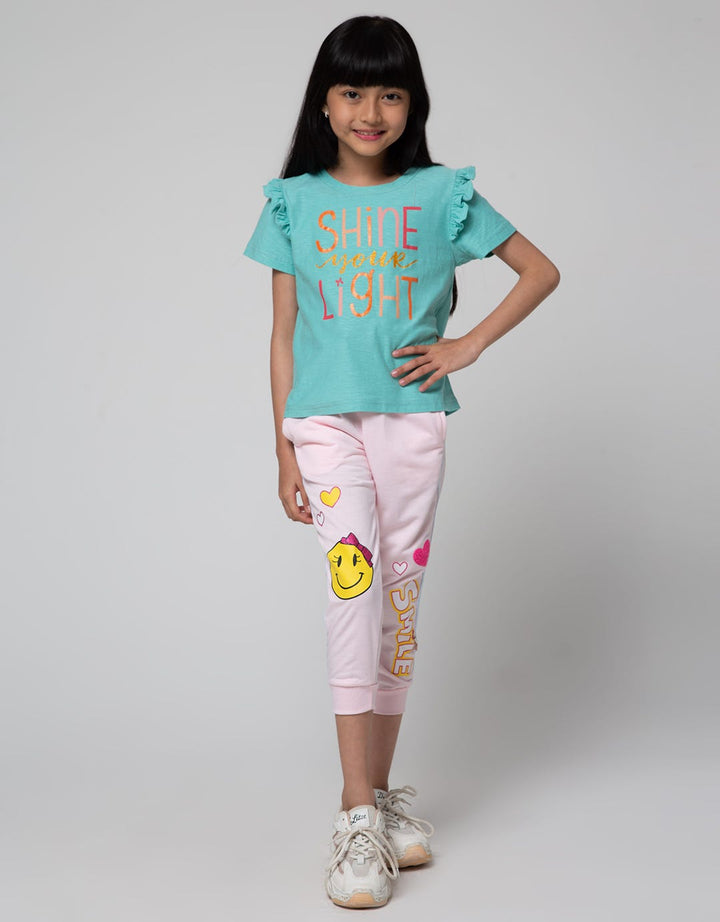 Little M Ban Stripe Jogger Anak Perempuan