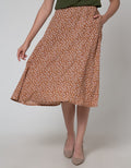 Connexion Midi Skirt Print Flower Poly Crepe