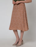 Connexion Midi Skirt Print Flower Poly Crepe