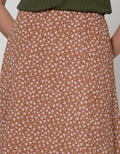Connexion Midi Skirt Print Flower Poly Crepe