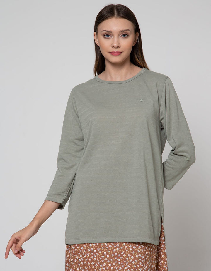 Connexion 7/8 T-Shirt Sabrina Kantong Textured
