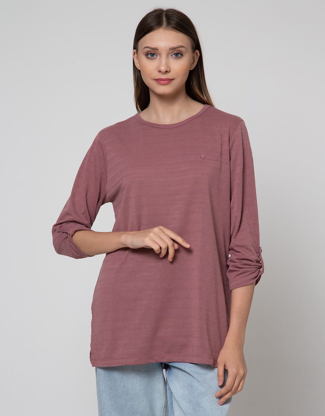 Connexion 7/8 T-Shirt Sabrina Kantong Textured