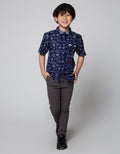 Little M Short Sleeve Shirt Dino Dasi