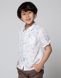 Little M Short Sleeve Kemeja Print Burger
