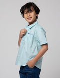 Little M Short Sleeve Kemeja Print Geometri