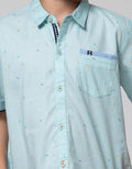 Little M Short Sleeve Kemeja Print Geometri
