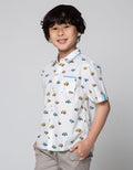 Little M Short Sleeve Shirt Print Car