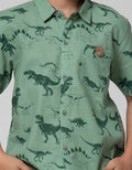 Little M Short Sleeve Kemeja Print Dino