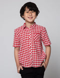 Little M Short Sleeve Shirt Kotak