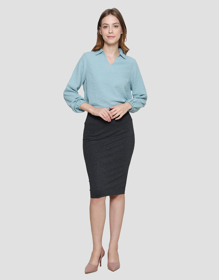 Cardinal Femme Back Zipper Rok Wanita