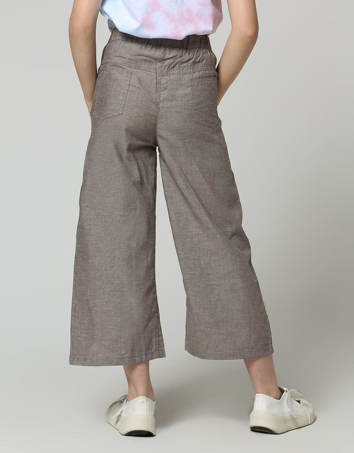 Aero Long Pants Kulot Pinggang Pita Kantong Tempel