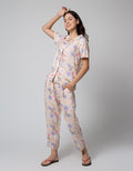 Disney Short Sleeve Pyjama Capri Bambi Bloom Rayon