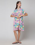Nevada Short Sleeve Midi Dress Tropical Fruits