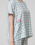 Nevada Short Sleeve Pyjama Shorts Pastel Checkered