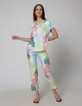 Nevada Short Sleeve Pyjama Pants Colourful Cat