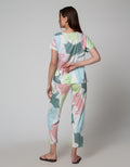 Nevada Short Sleeve Pyjama Pants Colourful Cat