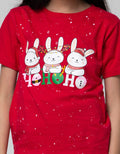 Little M Short Sleeve T-Shirt Xmas Hohoho Bunny