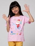 Little M Short Sleeve T-Shirt Xmas Santa Unicorn