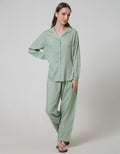 St. Yves Long Sleeve Pyjama Pants Black Dotty